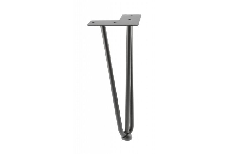 Hairpin ARTO leg with foot, 3 rods, 12 x 304 mm, black 1208963527