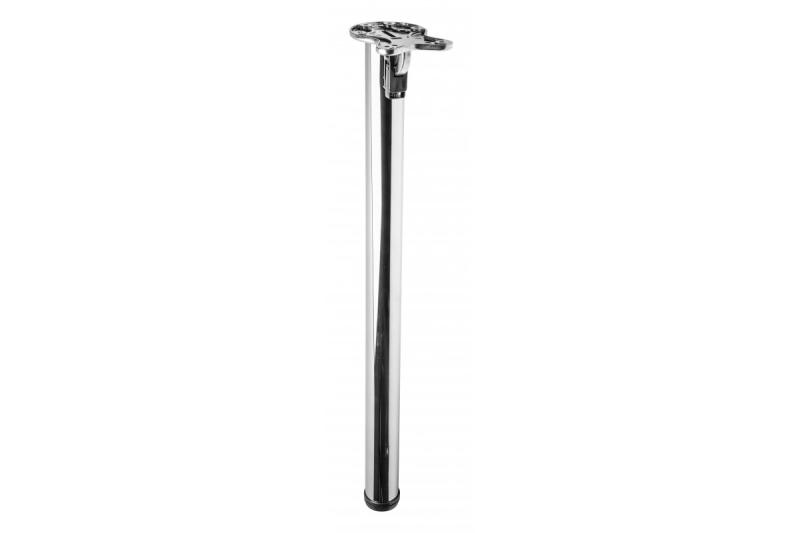 Sklopná noha stola chróm 71cm vysoká, 50mm priemer a 2cm nastaviteľná 1208963572