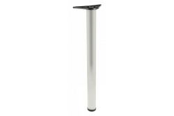 Stolová noha okrúhla saténová 71 cm vysoká, nastaviteľná o 3 cm, s priemerom nohy 6 cm 1208963581