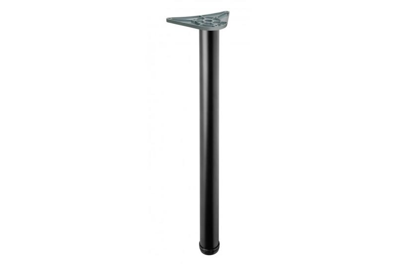 Stolová noha okrúhla čierna 110 cm vysoká nastaviteľná 3 cm s priemerom nohy 6 cm 1208963591