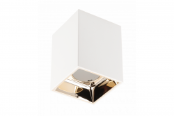 Dekoračné stropné svietidlo ARIES PC 77x100mm IP20 max 20W štvorec biela/zlatá. 1208963815