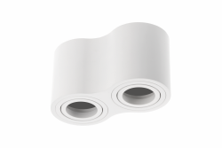 Decor Ceiling fixture AVEIRO DUO aluminium 160x80x85mm IP20 max 20W*2 round white 1208963827