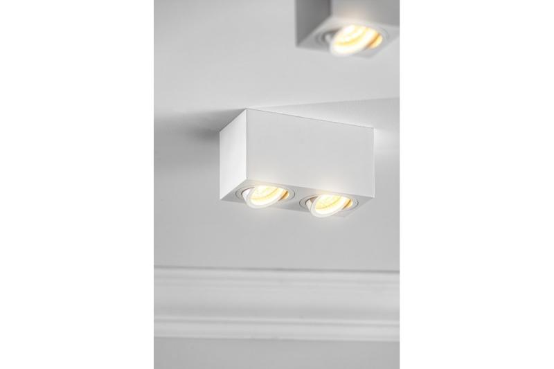 Dekor Stropné svietidlo AVEIRO DUO BIS hliník 160x80x85mm IP20 max 20W*2 štvorcové čierne. 1208963832