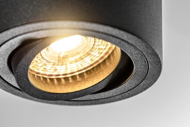 Dekor Stropné svietidlo AVEIRO BIS hliník 80x90mm IP20 max 20W okrúhle čierne. 1208963838