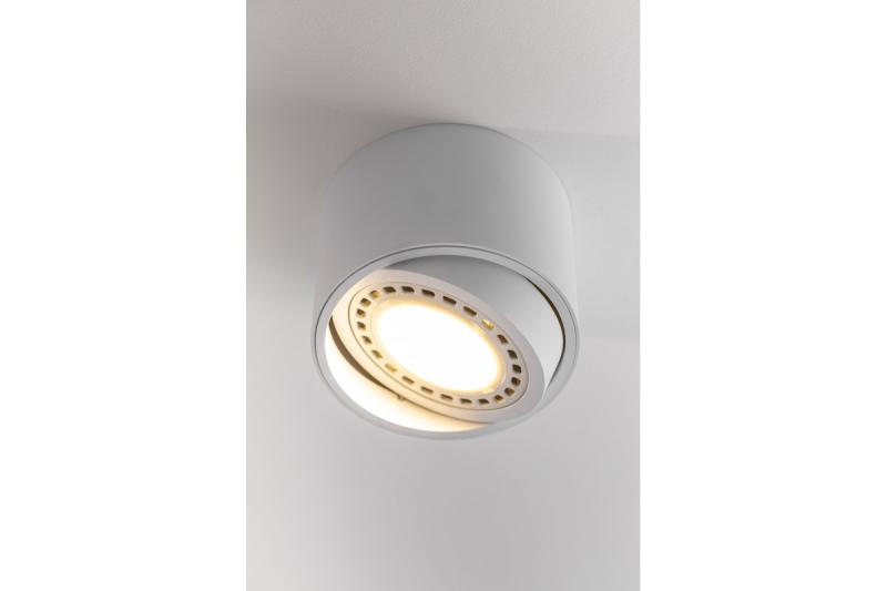 Lampa na strop ISUMI s nastaviteľným uhlom, hliník 130x100 IP20 ES111 GU10, biela, okrúhla. 1208963895