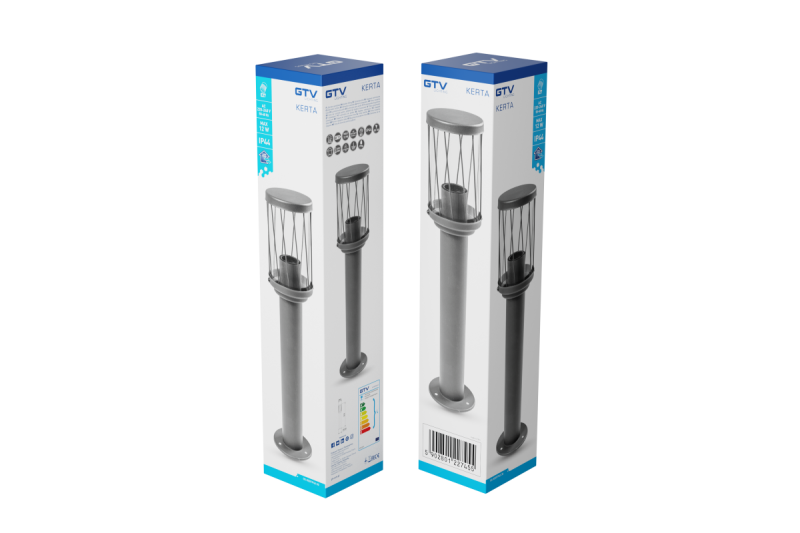 Dekor KERTA-P 50 záhradná lampa E27 MAX.12W IP44 AC220-240V 50-60Hz stĺpik grafit 1208963907