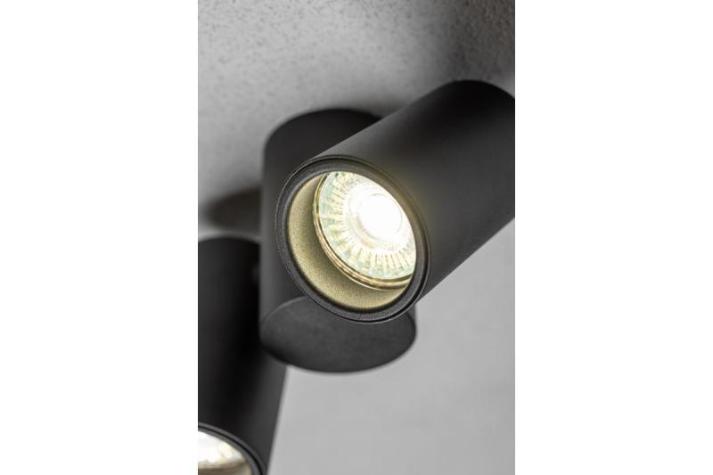 Dekor Stropné svietidlo LUPO hliník 17.5x5.6x11.5 IP20 2*GU10 max. 50W okrúhle čierne. 1208963926