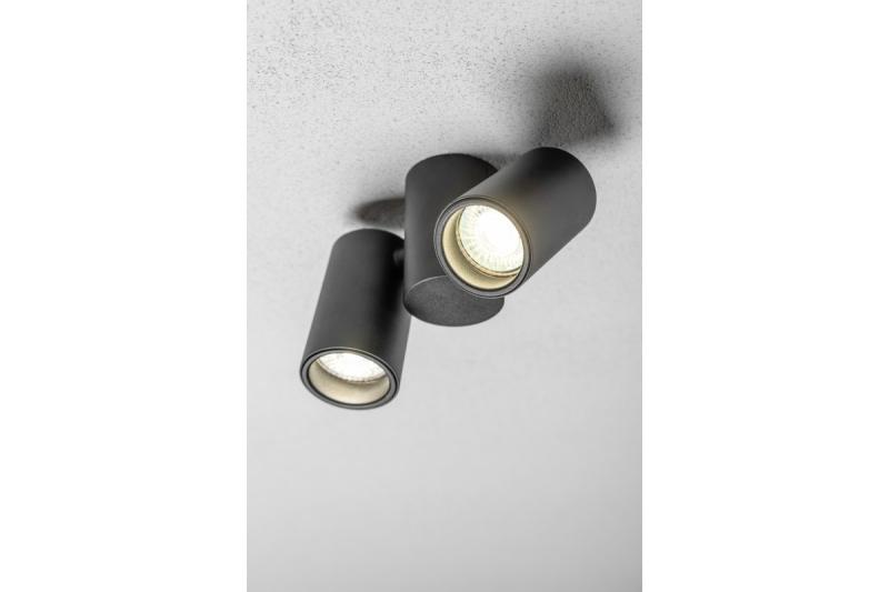 Dekor Stropné svietidlo LUPO hliník 17.5x5.6x11.5 IP20 2*GU10 max. 50W okrúhle čierne. 1208963926