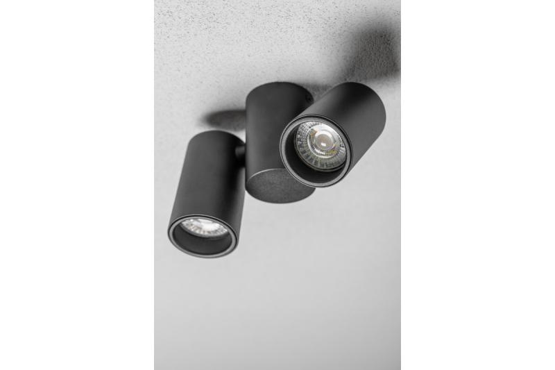 Dekor Stropné svietidlo LUPO hliník 17.5x5.6x11.5 IP20 2*GU10 max. 50W okrúhle čierne. 1208963926
