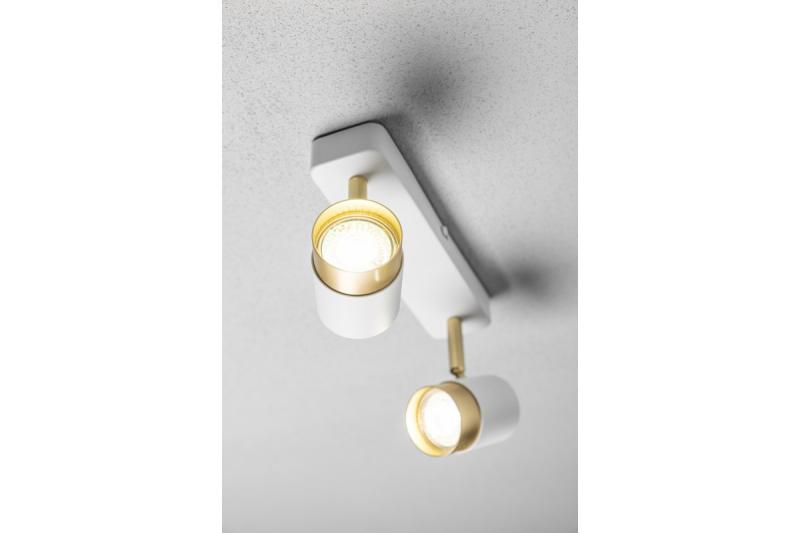 Decoračný stropný svietidlo ORIO hliníkové 24,0 x 5,5 x 14,0 IP20 2*GU10 max. 50W okrúhle biele. 1208963964