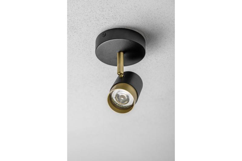 Decoračný stropný svietidlo ORIO hliník 11,6x5,6x11,5 IP20 1*Gu10 max. 50W okrúhle čierne. 1208963969