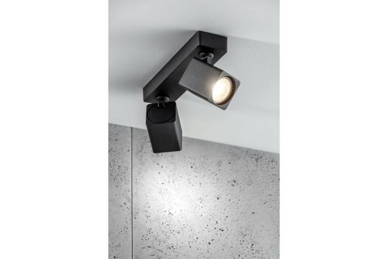 Dekor Stropné svietidlo RENO hliník IP20 max. 20W*2 dvojitý štvorec čierny. 1208963980