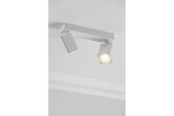 Dekor Stropné svietidlo RENO hliníkové IP20 max. 20W*2 dvojitý štvorec biela. 1208963981