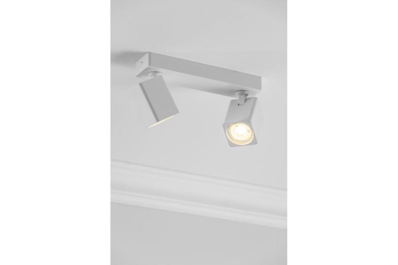 Dekor Stropné svietidlo RENO hliníkové IP20 max. 20W*2 dvojitý štvorec biela. 1208963981