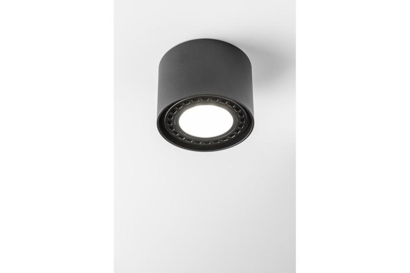 Dekor Stropné svietidlo SAKURA hliník. 120x85 IP20 ES111 GU10 okrúhle čierne. 1208963989