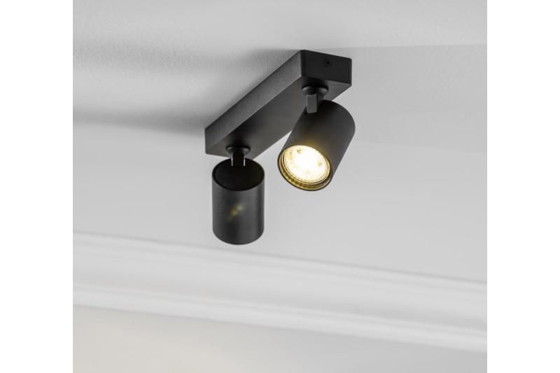 Dekor Stropné svietidlo SANTO hliník IP20 max. 20W*2 dvojité okrúhle čierne. 1208963997