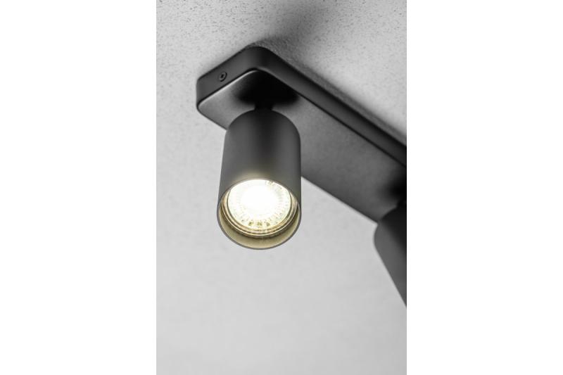 Dekor Stropné svietidlo SANTO BIS hliník IP20 max. 20W*2 dvojité okrúhle čierne. 1208963999