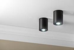 Deco Lamp povrchovo montovaný SENSA hliník 85x115 IP20 max 50W okrúhle čierne puzdro. 1208964004
