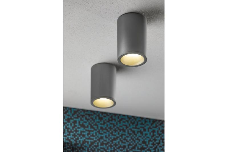 Dekor SENSA AQUA stropné svietidlo hliník 85x115 IP54 max 50W kruhové sivé. 1208964008