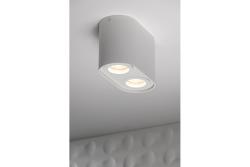 Dekor Stropné svietidlo SENSO DUO hliník 83x165x110 IP20 MAX 50W okrúhle biele. 1208964010