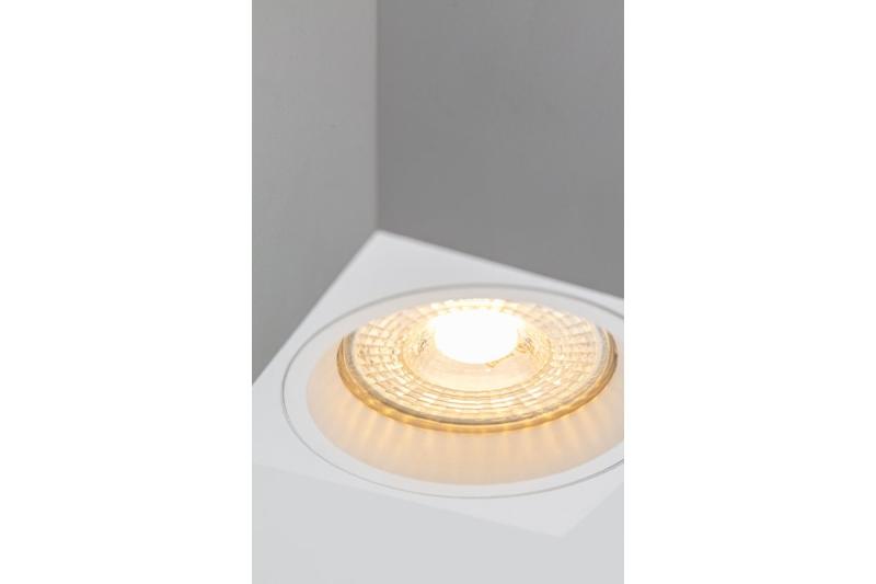 Decoratívna lampa povrchovo montovaná SENSA MINI hliník 70x70x115 IP20 max 50W štvorcové biele puzdro. 1208964014