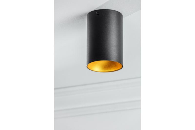 Dekor Stropné svietidlo TENSA alum. 96x140 IP20 GU10 okrúhle čierne. 1208964018