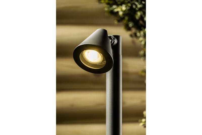 Decoratívne záhradné svietidlo LUSTINO-P 50 GU10 MAX.20W IP44 AC220-240V 50-60Hz montážny stĺp grafit. 1208964033