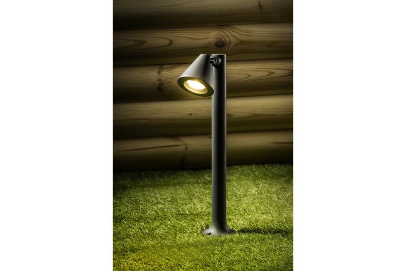 Decoratívne záhradné svietidlo LUSTINO-P 50 GU10 MAX.20W IP44 AC220-240V 50-60Hz montážny stĺp grafit. 1208964033