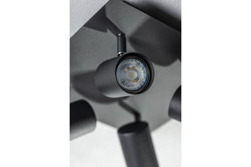 Dekor Stropné svietidlo VENETO IP20 max. 20W 4 x GU10 okrúhle/štvorcové čierne. 1208964046