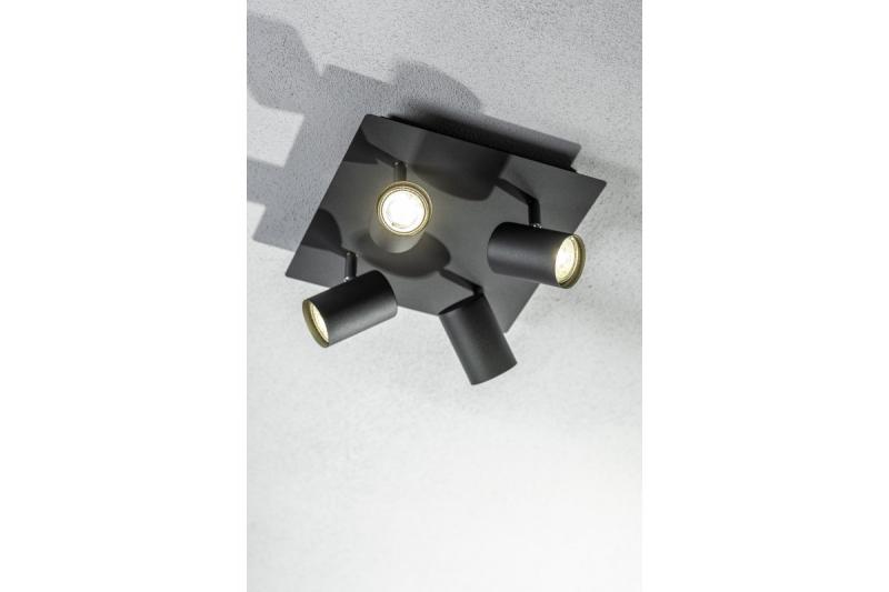 Dekor Stropné svietidlo VENETO IP20 max. 20W 4 x GU10 okrúhle/štvorcové čierne. 1208964046