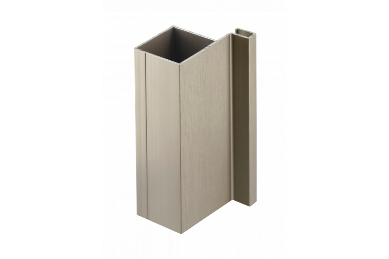 Hliníkový profil, systém bez rukovätí VELLO, T jednostranný, inox, dĺžka 3 m 1208964231