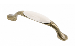 Porcelánová rukoväť 728P C=96mm antická mosadz 0-bez výkresu 1208965698