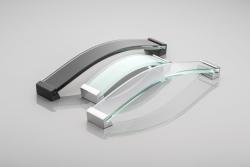 Rukoväť Zamak ROSES C=160mm transparentné sklo + chrómové nohy 1208966188