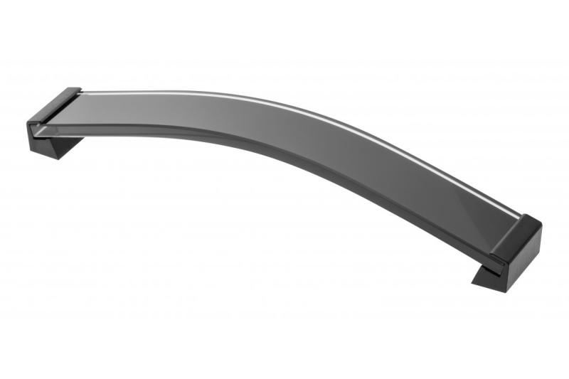 Rukoväť Zamak ROSES C=256mm čierne sklo + čierne nohy 1208966194
