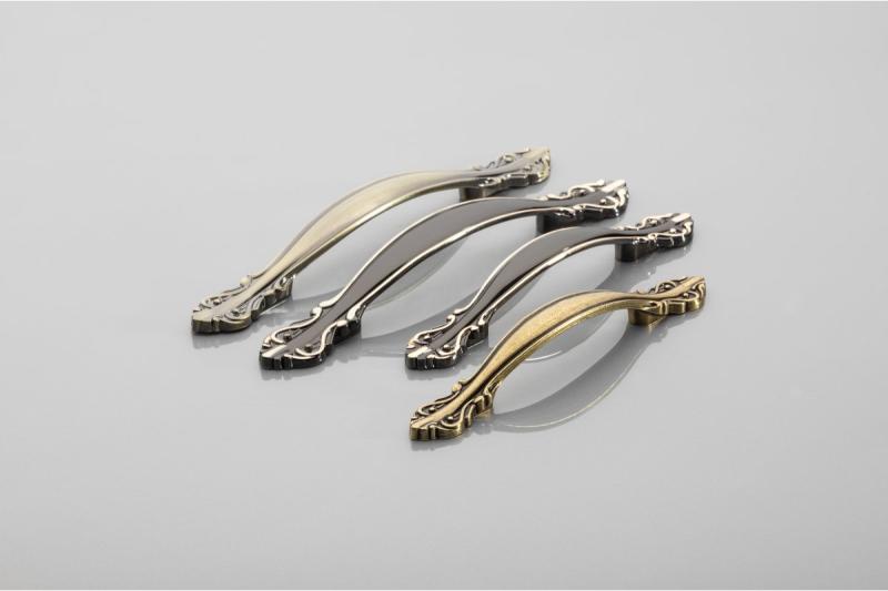 Zamak handle WERONA C=96 mm black chrome plus gold 1208966258
