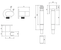 Waterevolution Flow Bidet ručná sprcha PVD svetlo zlatá T1626WGE