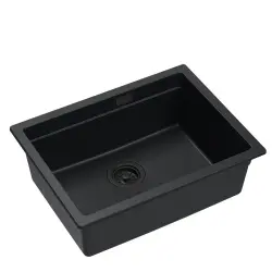 Quadri Newport II žulový poddrez čierny drez 560x450 mm vrátane čierneho výpustného viečka 1208966924
