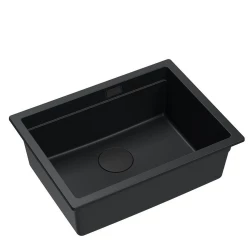Quadri Newport II žulový poddrez čierny drez 560x450 mm vrátane čierneho výpustného viečka 1208966924