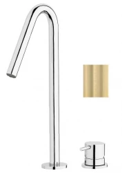 Waterevolution Flow 2-otvorová umývadlová batéria svetlé zlato s vysokým V 120mm výtokom T1122VWGE