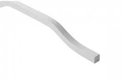 Kľučka na nábytok GTV GRAVEL, C=3x352 mm, L= 1200 mm, Al, matná biela 1208966972