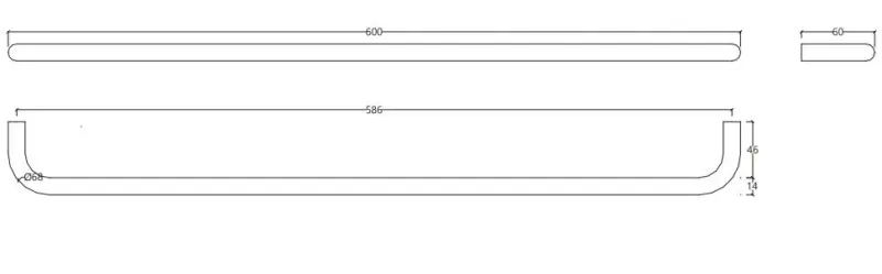 Waterevolution flow držiak na uteráky 60cm Gun Metal A112GME