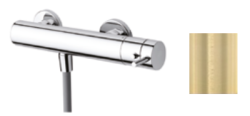 Waterevolution Flow sprchový termostat s okrúhlym sprchovým setom PVD svetlé zlato T140TNRWGE
