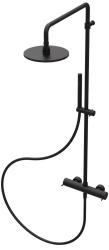 Waterevolution Flow shower combination with rain shower matte black T141NPR