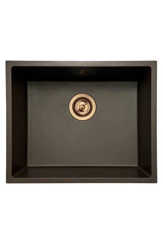 GraniteMy Universal granitový kávový drez 50x40 cm na pracovnú dosku, pod pracovnú dosku a do roviny s medenou zátkou 1208967229