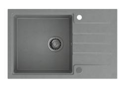 Quadri sveter sivý žulový vstavaný drez s odkvapkávacou plochou obojstranný 78x50cm 1208967382