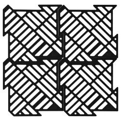 Magisso Happy Sink Puzzle čierny ochranný podložka na dno, 4 kusy pre drez, čierny, 32,5 x 32,5 cm, 1208967385
