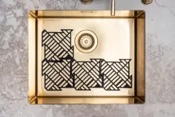 Magisso Happy Sink Puzzle čierny ochranný podložka na dno, 4 kusy pre drez, čierny, 32,5 x 32,5 cm, 1208967385