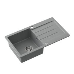 Quadri Kendal sivý žulový drez s odkvapkávačom 77x44cm obojstranný 1208967398