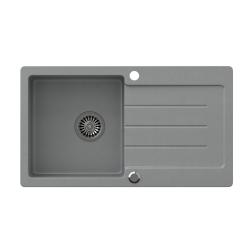 Quadri Kendal sivý žulový drez s odkvapkávačom 77x44cm obojstranný 1208967398