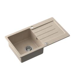 Quadri Kendal béžový pieskový žulový drez s odkvapkávacou plochou 77x44cm obojstranný 1208967399